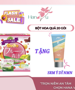 Yuwa bột mầm lúa mạch non với Collagen và Placenta ( đỏ )