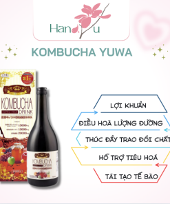 Trà Lên Men Kombucha Yuwa Nhật Bản 720ml, Nước Uống Lên Men, Detox Giảm Cân, Chống Lão Hóa