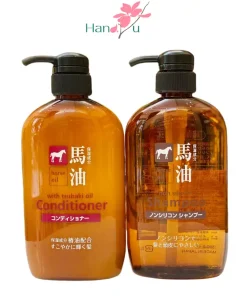 SET DẦU GỘI XẢ MỠ NGỰA NHẬT BẢN 600ML